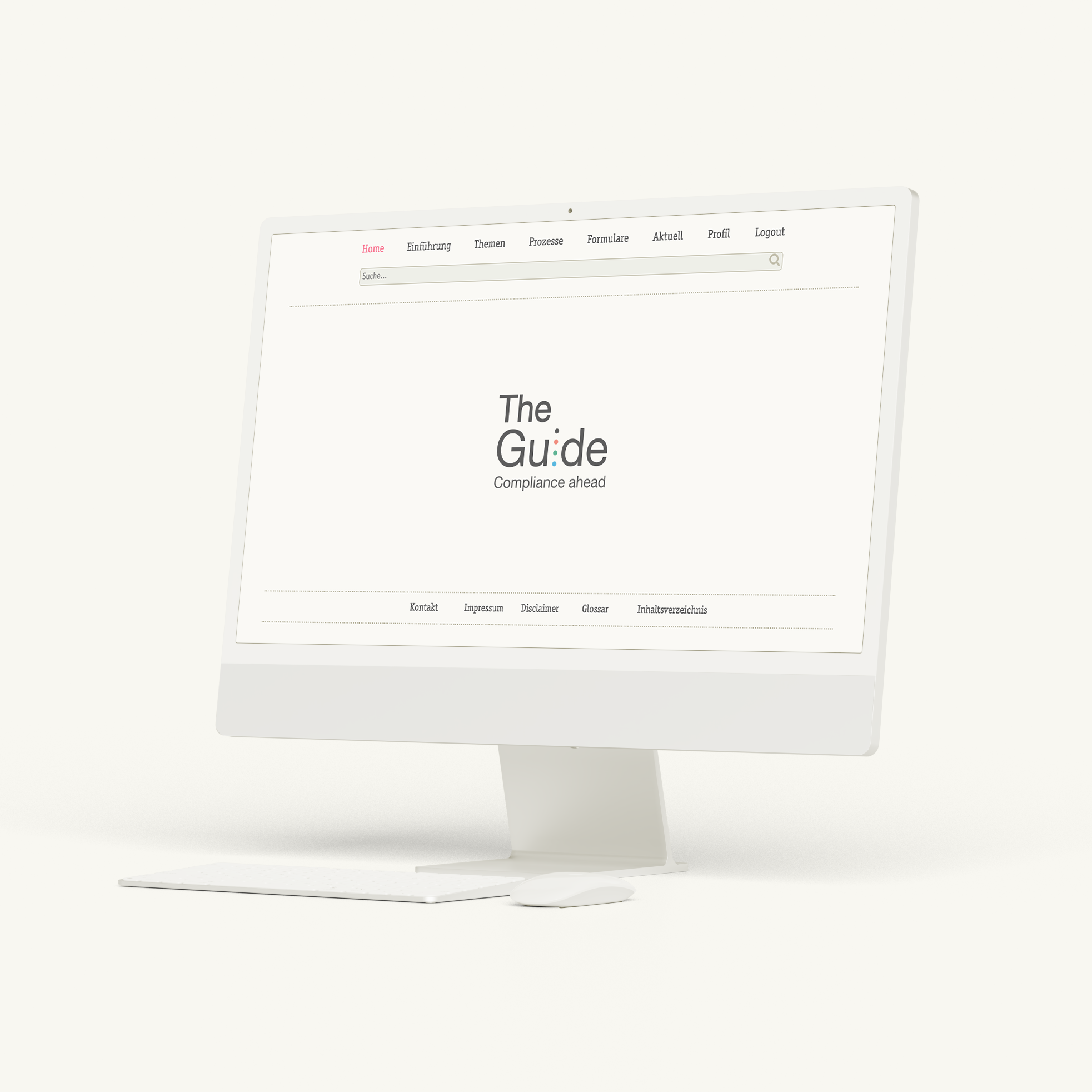 'The Guide' desktop Computer with 'The Guide' Website